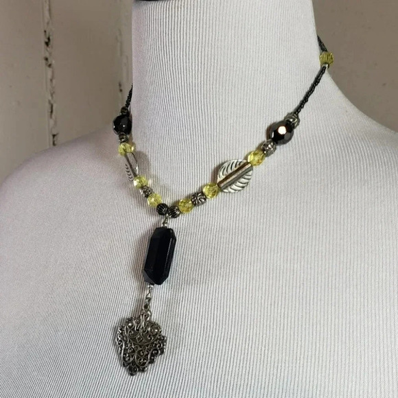 Unique choker beaded‎ necklace - Picture 2 of 6